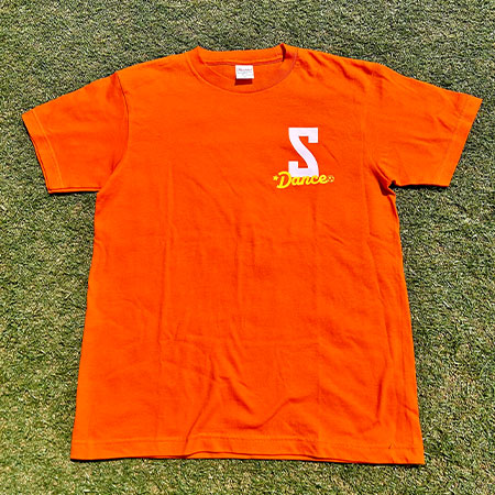 オレンジ コットンTシャツ