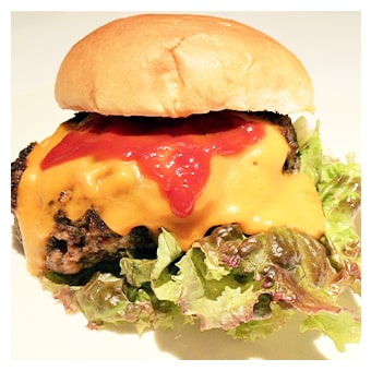 富士山グルメ 牛タン100%チーズバーガー