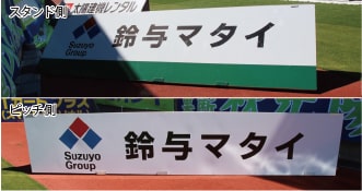 画像:③ゴール裏2列目(両面看板)