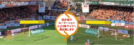 画像:ローテーションにより両サイドへ掲出いたします