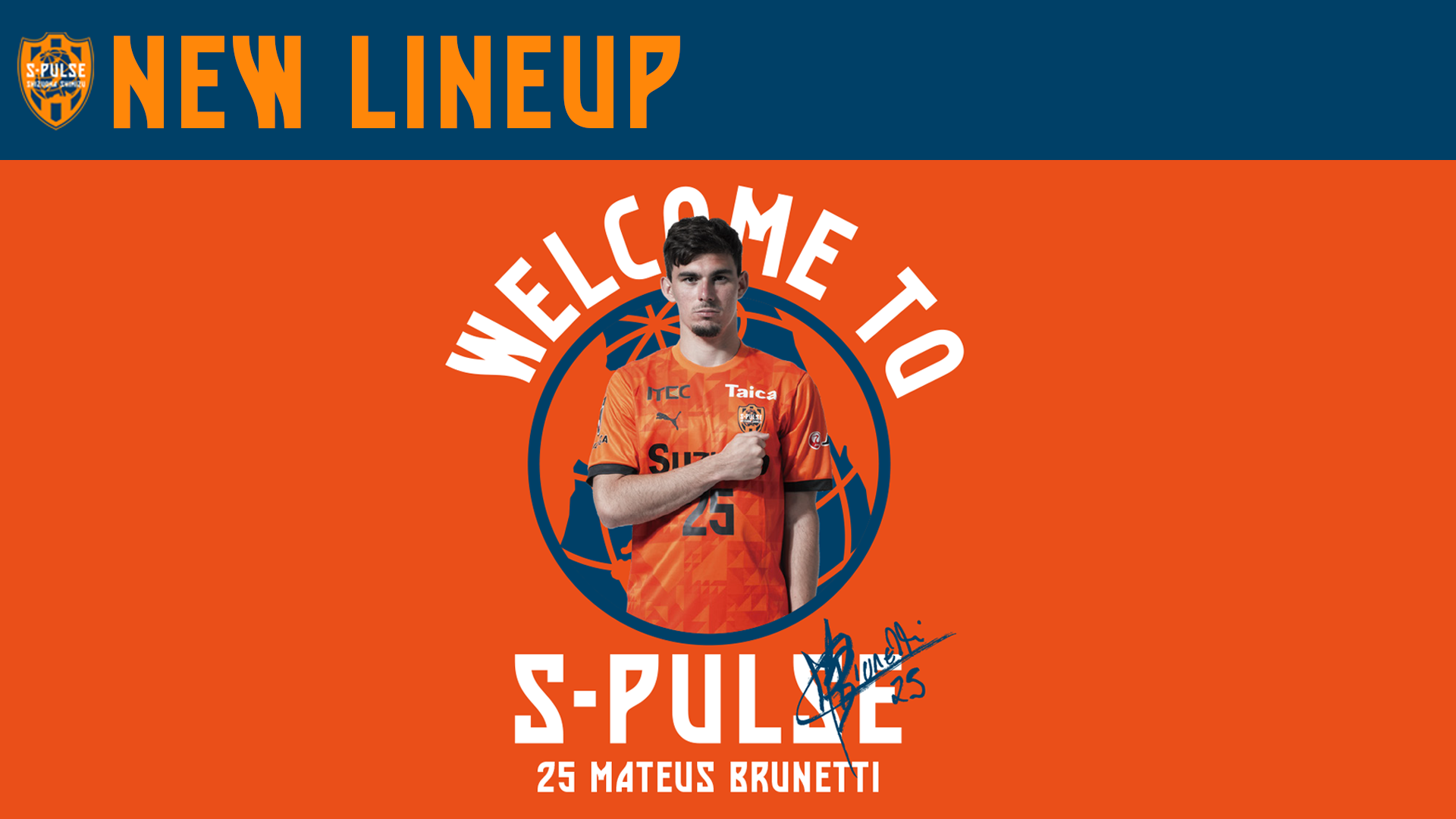 マテウスブルネッティ選手『WELCOMグッズ』 エスパルス公式オンライン