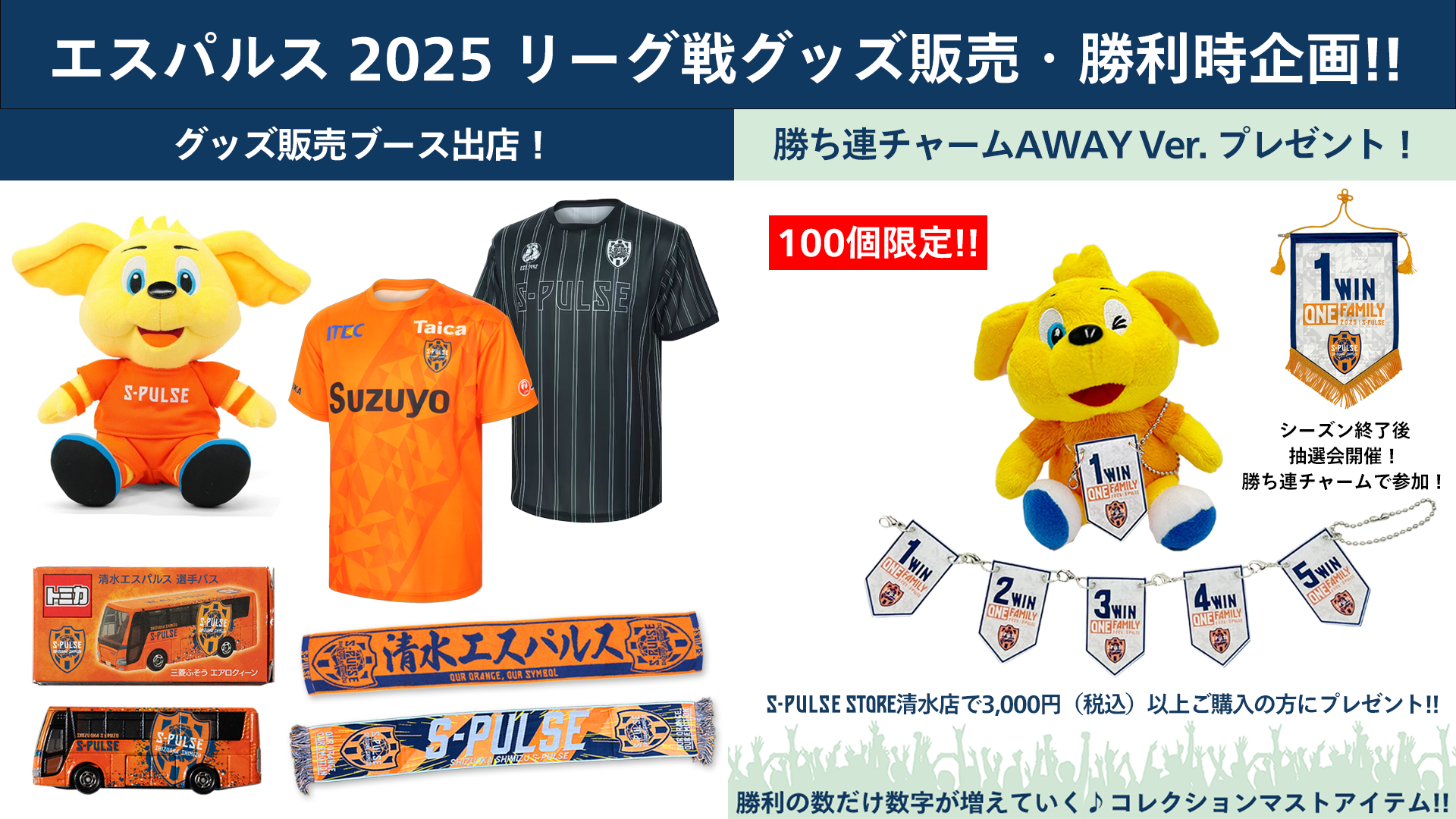 11/30(日)アウェイ湘南戦】勝利時『ペナント型 勝ち連チャーム』配布の